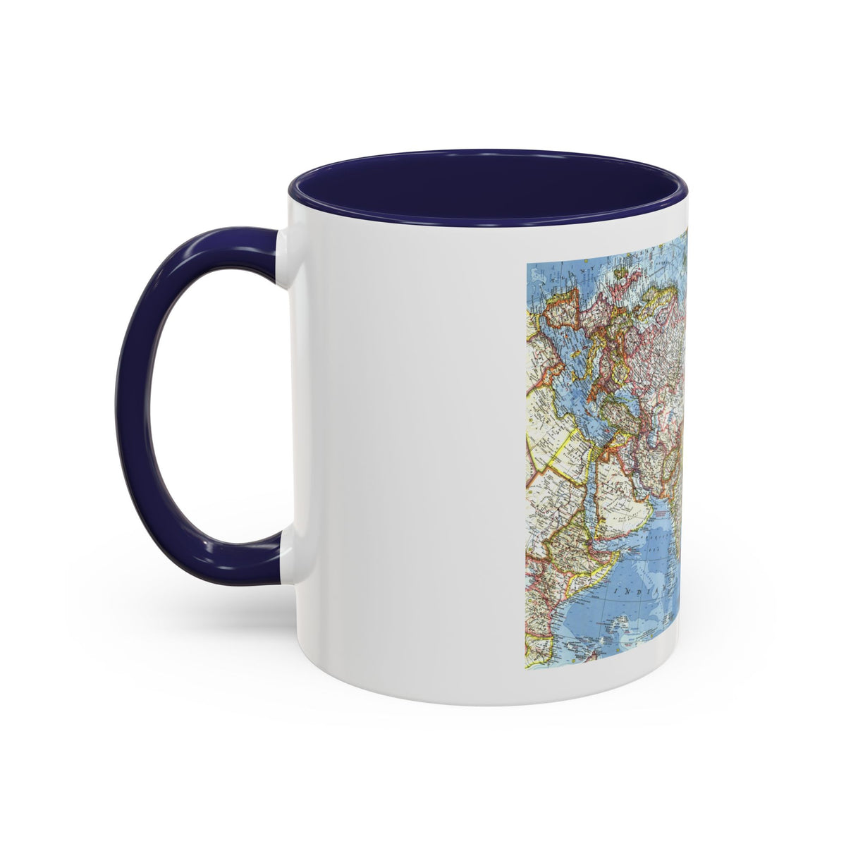 Asia and Adjacent Areas (1959) (Map) Accent Coffee Mug