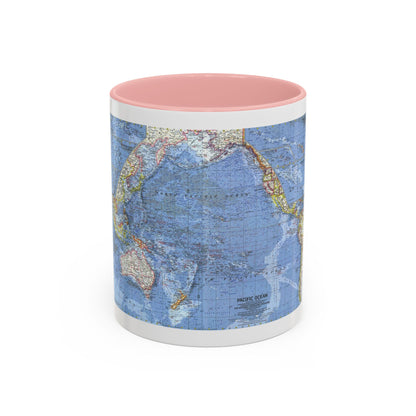 Pacific Ocean (1962) (Map) Accent Coffee Mug