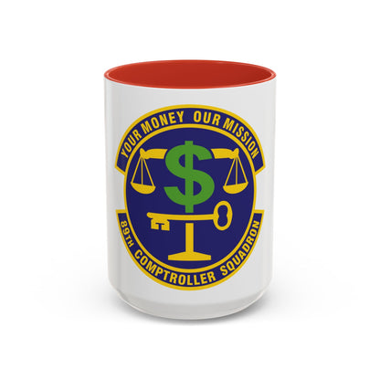 89th Comptroller Squadron (U.S. Air Force) Accent Coffee Mug