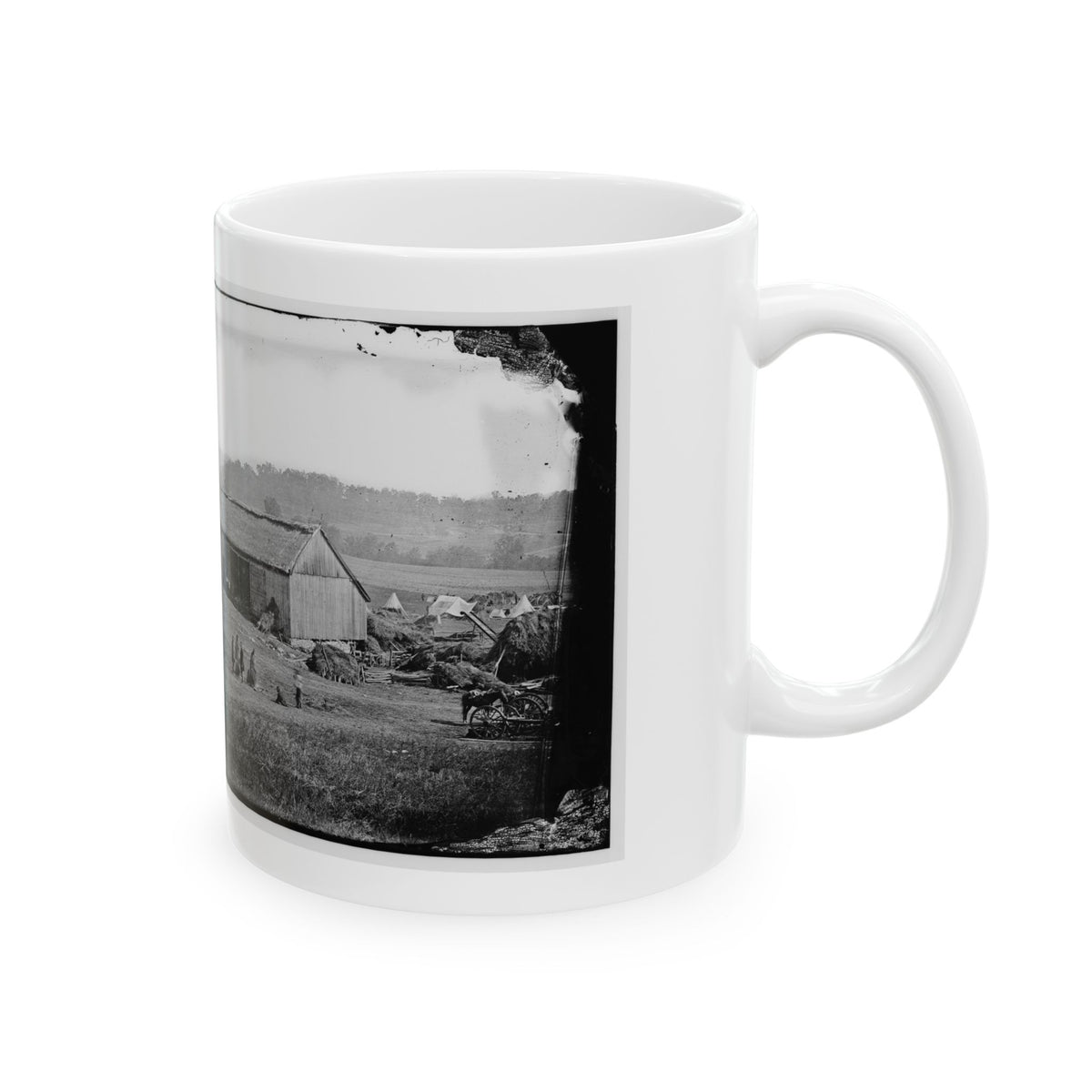 Keedysville, Md., Vicinity.  Smith's Barn, Used As A Hospital After The Battle Of Antietam (U.S. Civil War) White Coffee Mug