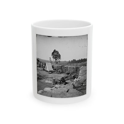 Atlanta, Georgia. Confederate Fort In Front Of Atlanta (U.S. Civil War) White Coffee Mug