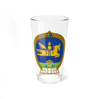 State emblem of Mongolia (Mongolia) (Coat of Arms) Pint Glass 16oz