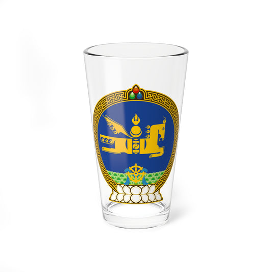 State emblem of Mongolia (Mongolia) (Coat of Arms) Pint Glass 16oz