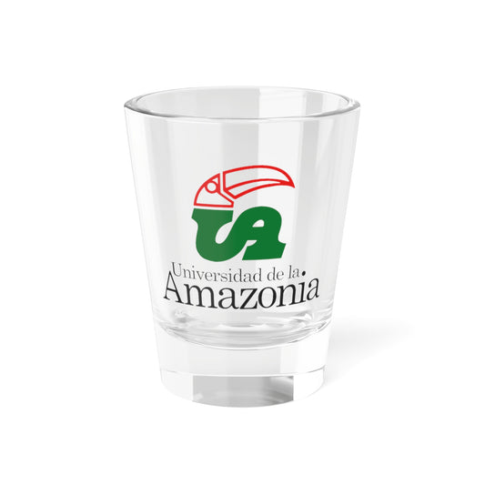 Imagotipo de la Universidad de la Amazonia (Colombia) (Coat of Arms) Shot Glass 1.5oz