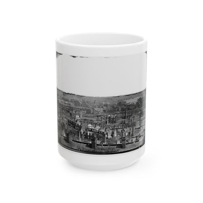 Richmond, Va. General View Of The Burned District (U.S. Civil War) White Coffee Mug