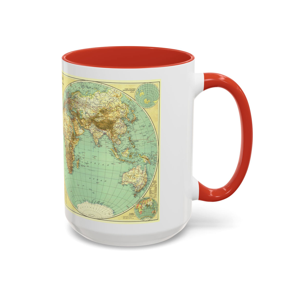 World Map (1935) (Map) Accent Coffee Mug
