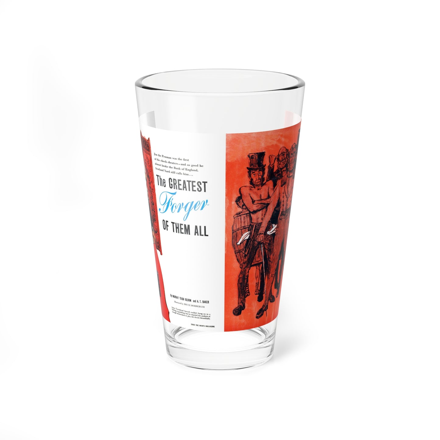 The Greatest Forger of Them All, True The Man, April 1960 (Magazine Illustration) Pint Glass 16oz