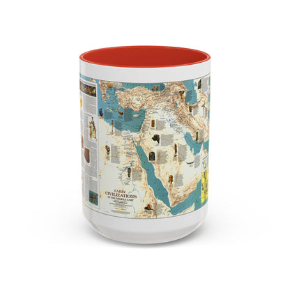 Middle East - Early Civilizations (1978) (Map) Accent Coffee Mug