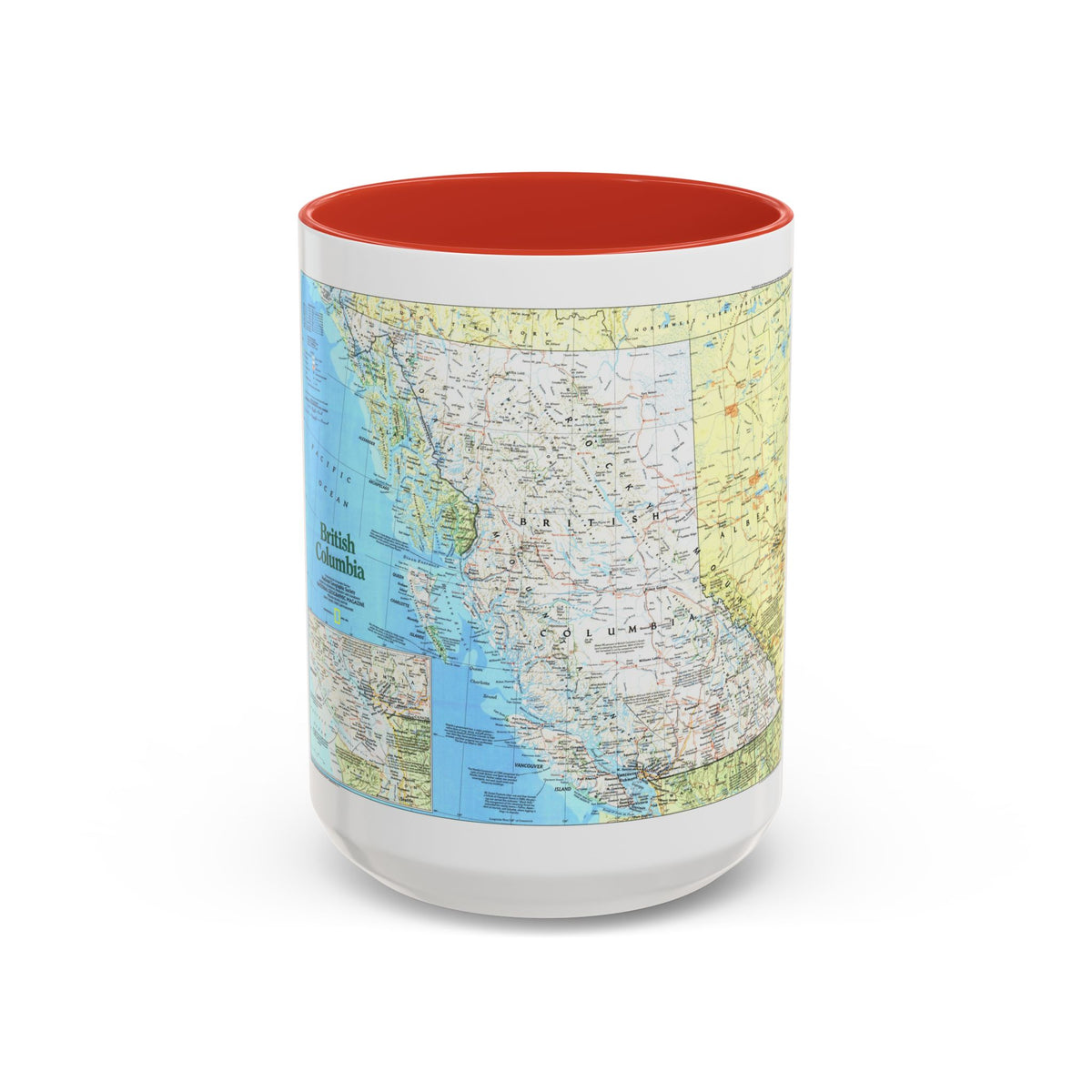 Canada - British Columbia 1 (1992) (Map) Accent Coffee Mug