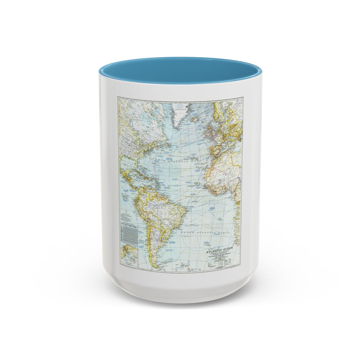 Atlantic Ocean (1941) (Map) Accent Coffee Mug