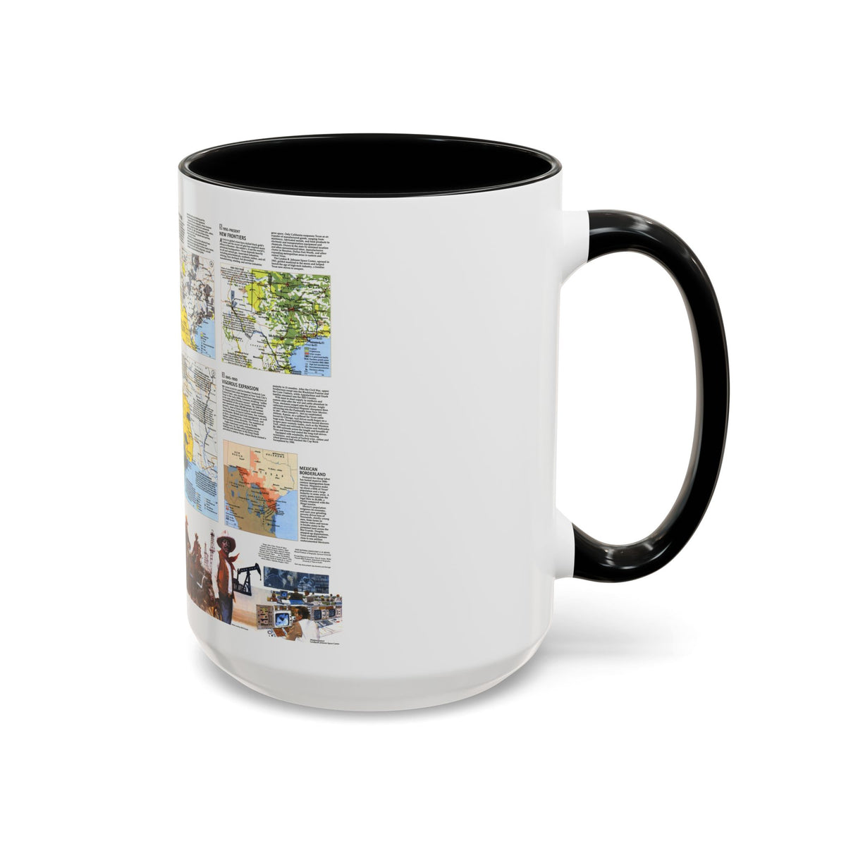 USA - Texas 2 (1986) (Map) Accent Coffee Mug