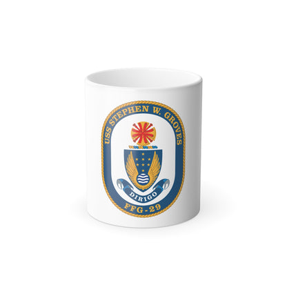 USS Stephen W Groves (U.S. Navy) Color Changing Mug 11oz