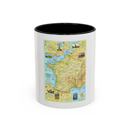 France - A Traveller's Map 1 (1971) (Map) Accent Coffee Mug