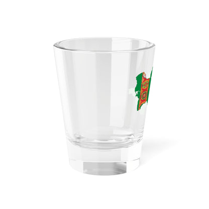 Turkmenistan-Flagmap (Turkmenistan) Shot Glass 1.5oz