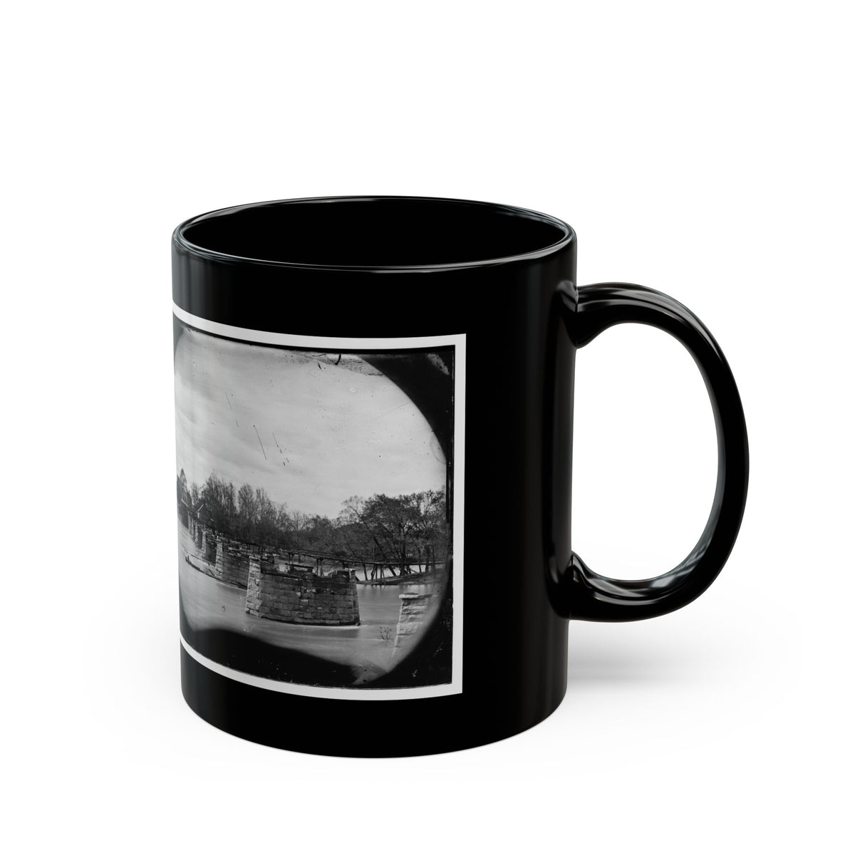 Richmond, Va. Ruins Of Mayo's Bridge (U.S. Civil War) Black Coffee Mug