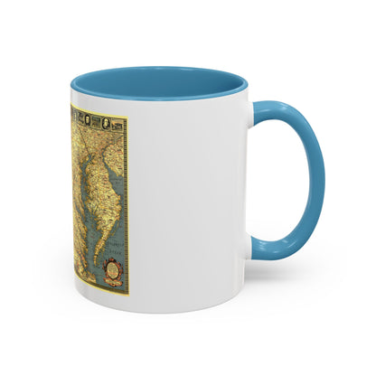 USA - Washington, Historic and Scenic (1939) (Map) Accent Coffee Mug