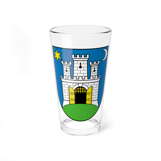 Coat of arms of Zagreb (Croatia) (Coat of Arms) Pint Glass 16oz