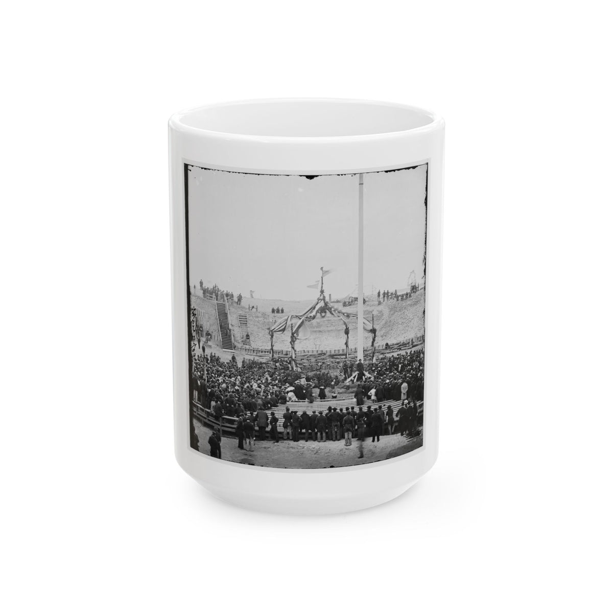 Charleston, S.C. Crowd Inside Fort Sumter; Another View (U.S. Civil War) White Coffee Mug