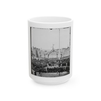 Charleston, S.C. Crowd Inside Fort Sumter; Another View (U.S. Civil War) White Coffee Mug