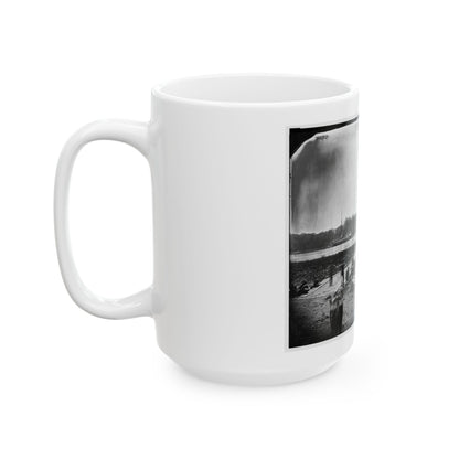 James River, Va. Pontoon Bridge (U.S. Civil War) White Coffee Mug