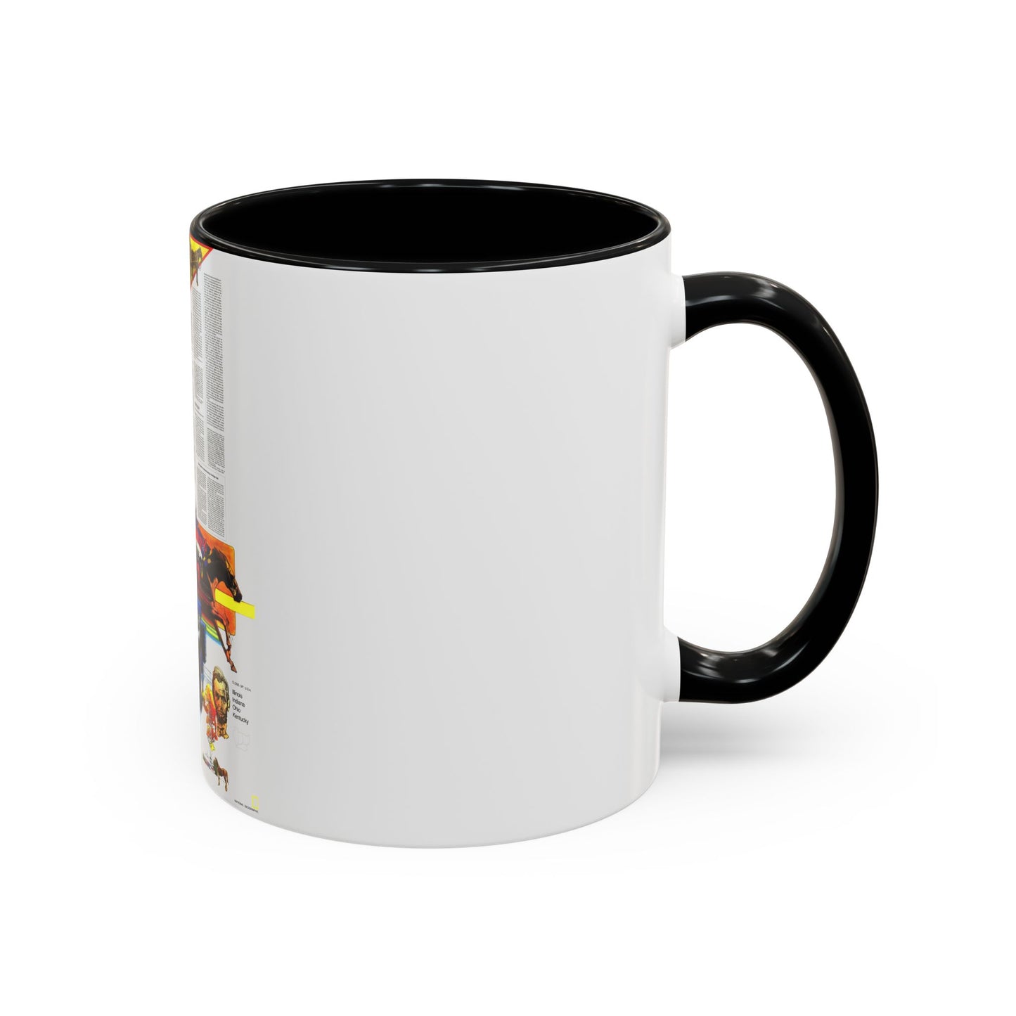 USA - Illinois, Indiana, Ohio, Kentucky 2 (1977) (Map) Accent Coffee Mug