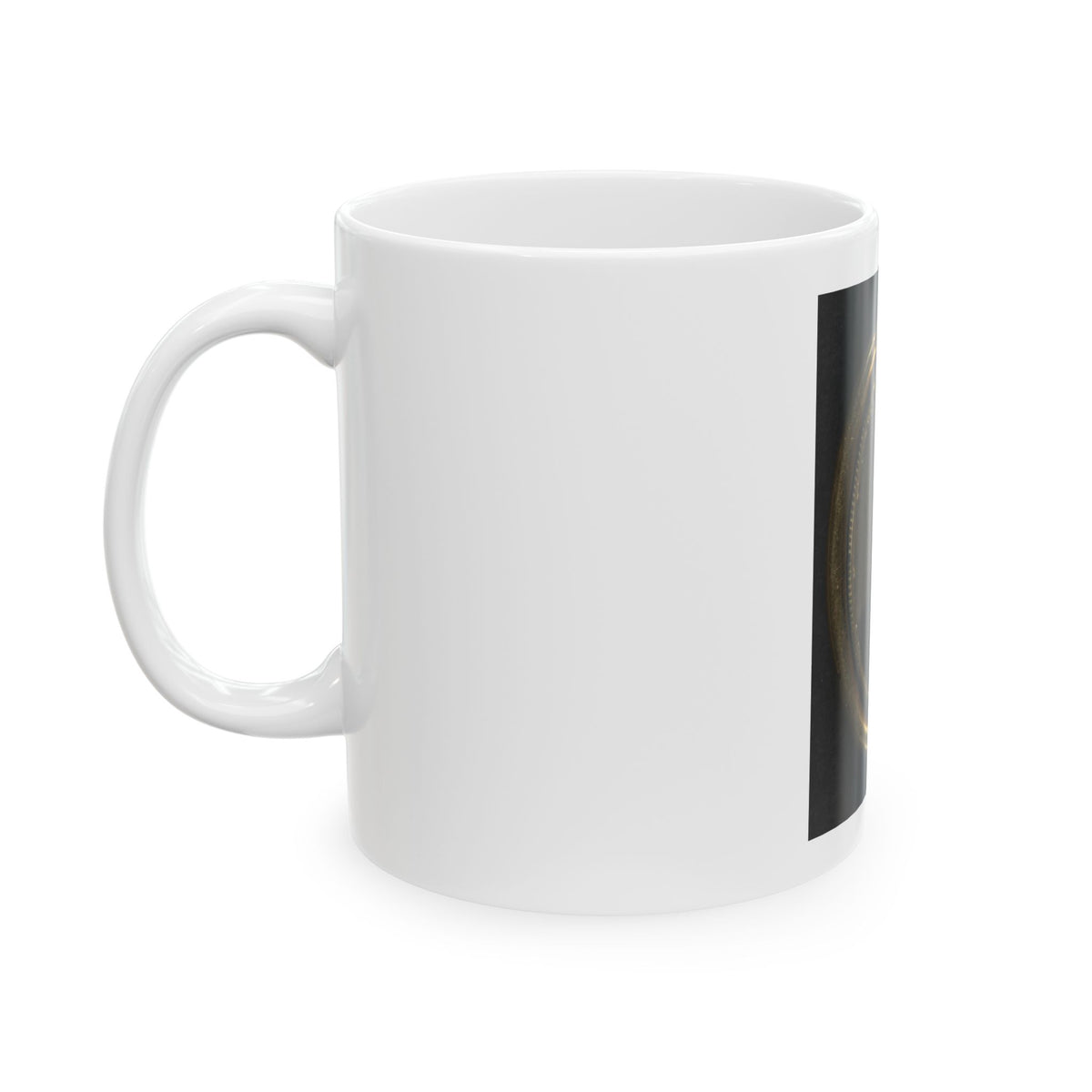 Unidentified Soldier In Union Uniform And Lock Of Hair In Brooch (U.S. Civil War) White Coffee Mug