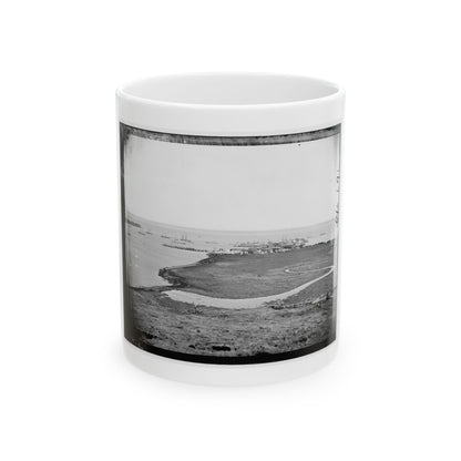 Aquia Creek Landing, Virginia. Distant View Of Federal Supply Depot (U.S. Civil War) White Coffee Mug