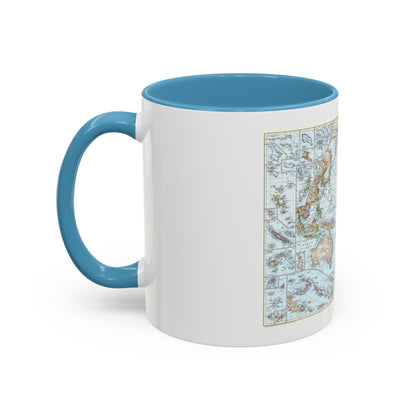 Pacific Ocean (1952) (Map) Accent Coffee Mug