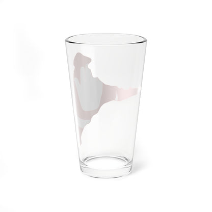 Flag map of Anjouan (Comoros) Pint Glass 16oz