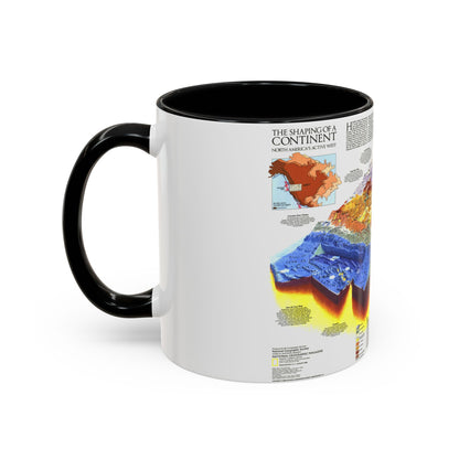 North America - The Shaping of a Continent (1985) (Map) Accent Coffee Mug