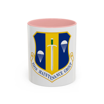 314 Maintenance Group AETC (U.S. Air Force) Accent Coffee Mug