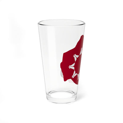 Republic of Lakotah flag map (United States) Pint Glass 16oz