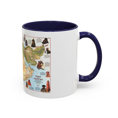 Middle East - The Peoples 1 (1972) (Map) Accent Coffee Mug