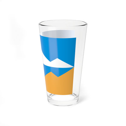 Flag of Satka Chelyabinsk oblast (Russia) Pint Glass 16oz