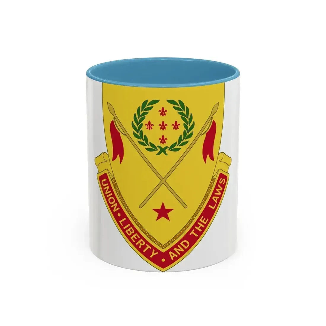 180th Field Artillery Battalion (U.S. Army) Accent Coffee Mug 11oz Light Blue - Go Mug Yourself