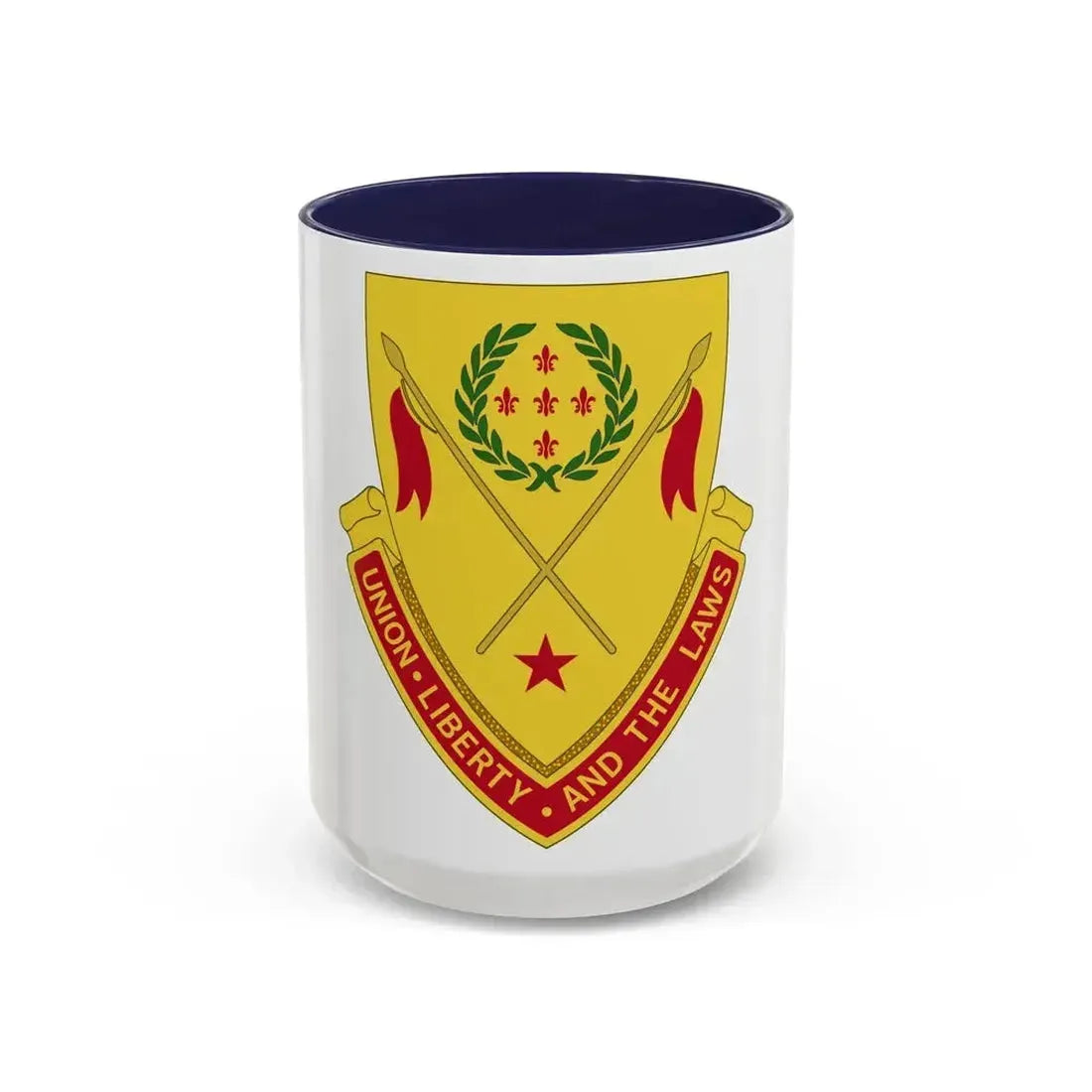 180th Field Artillery Battalion (U.S. Army) Accent Coffee Mug 15oz Navy - Go Mug Yourself