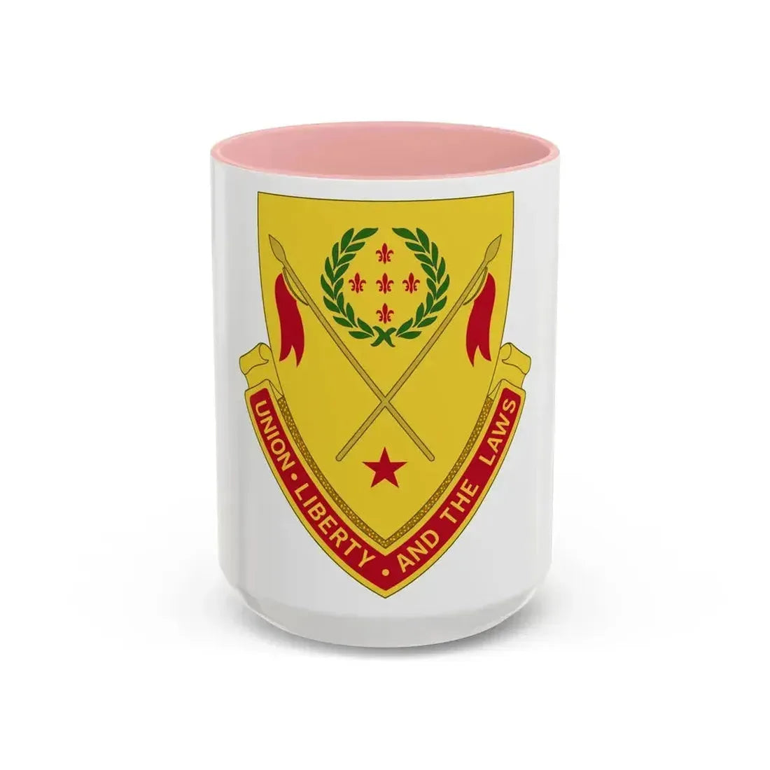 180th Field Artillery Battalion (U.S. Army) Accent Coffee Mug 15oz Pink - Go Mug Yourself