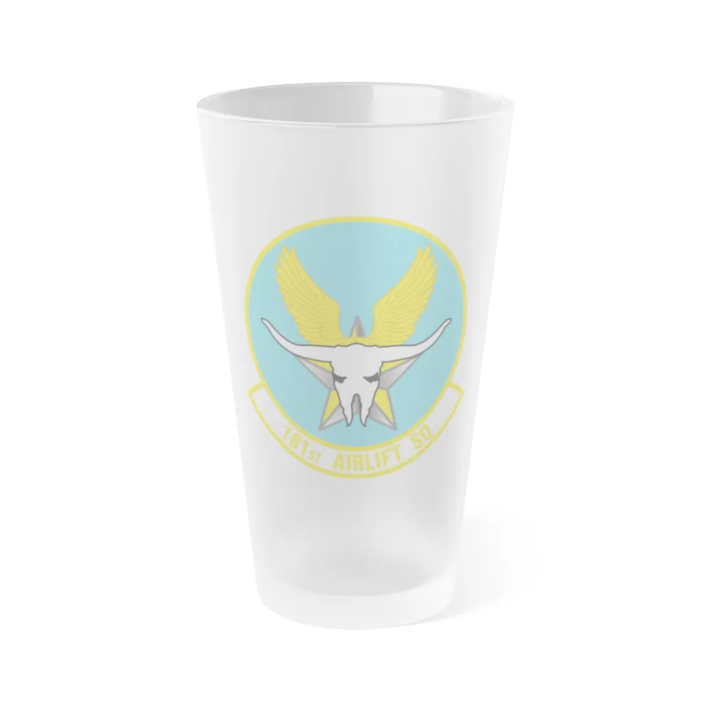 181 Airlift Squadron (U.S. Air Force) Frosted Pint Glass 16oz-16oz-Frosted-Go Mug Yourself