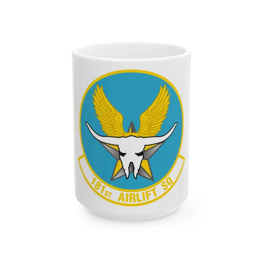 181 Airlift Squadron (U.S. Air Force) White Coffee Mug-15oz-Go Mug Yourself