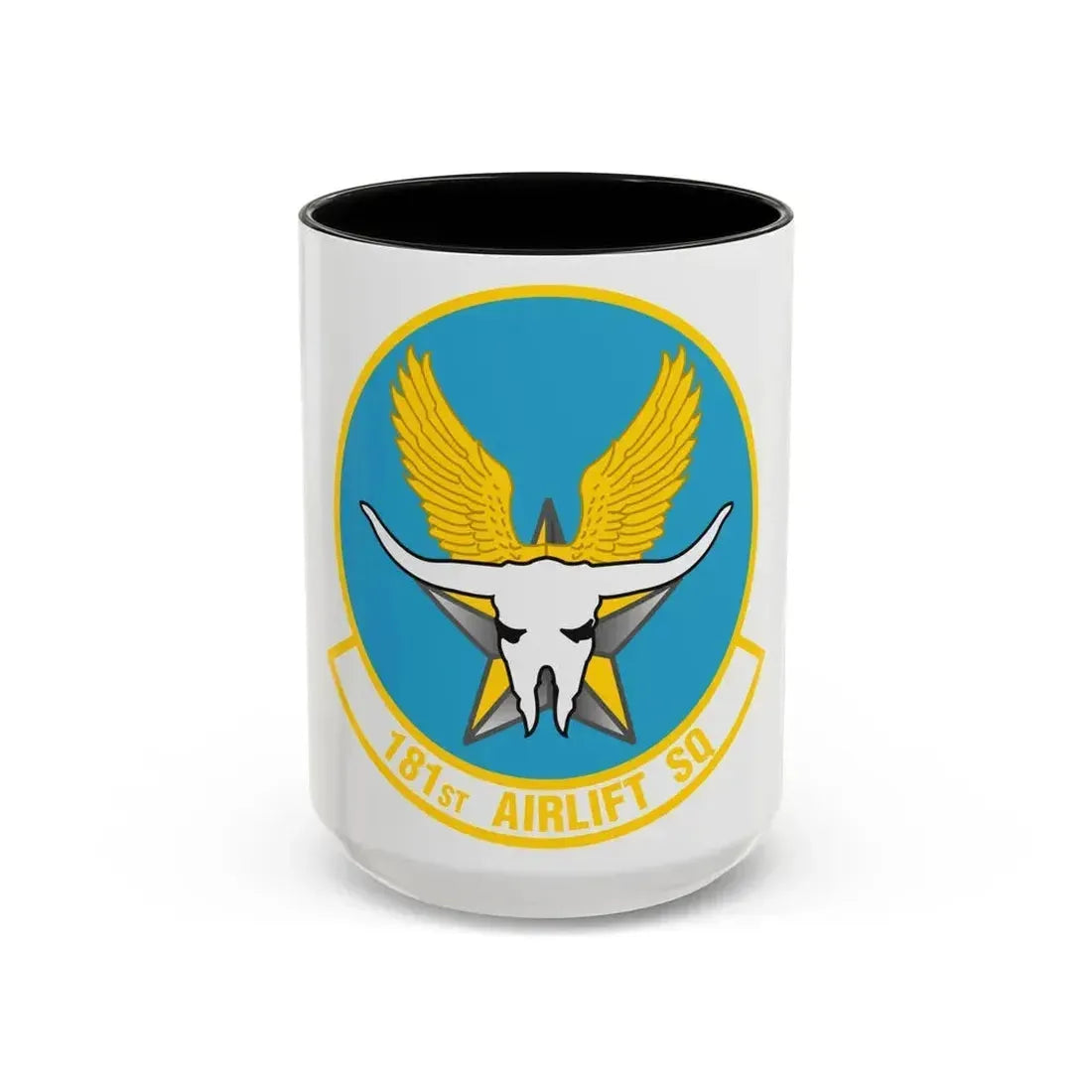 181 Airlift Squadron (U.S. Air Force) Accent Coffee Mug 15oz Black - Go Mug Yourself