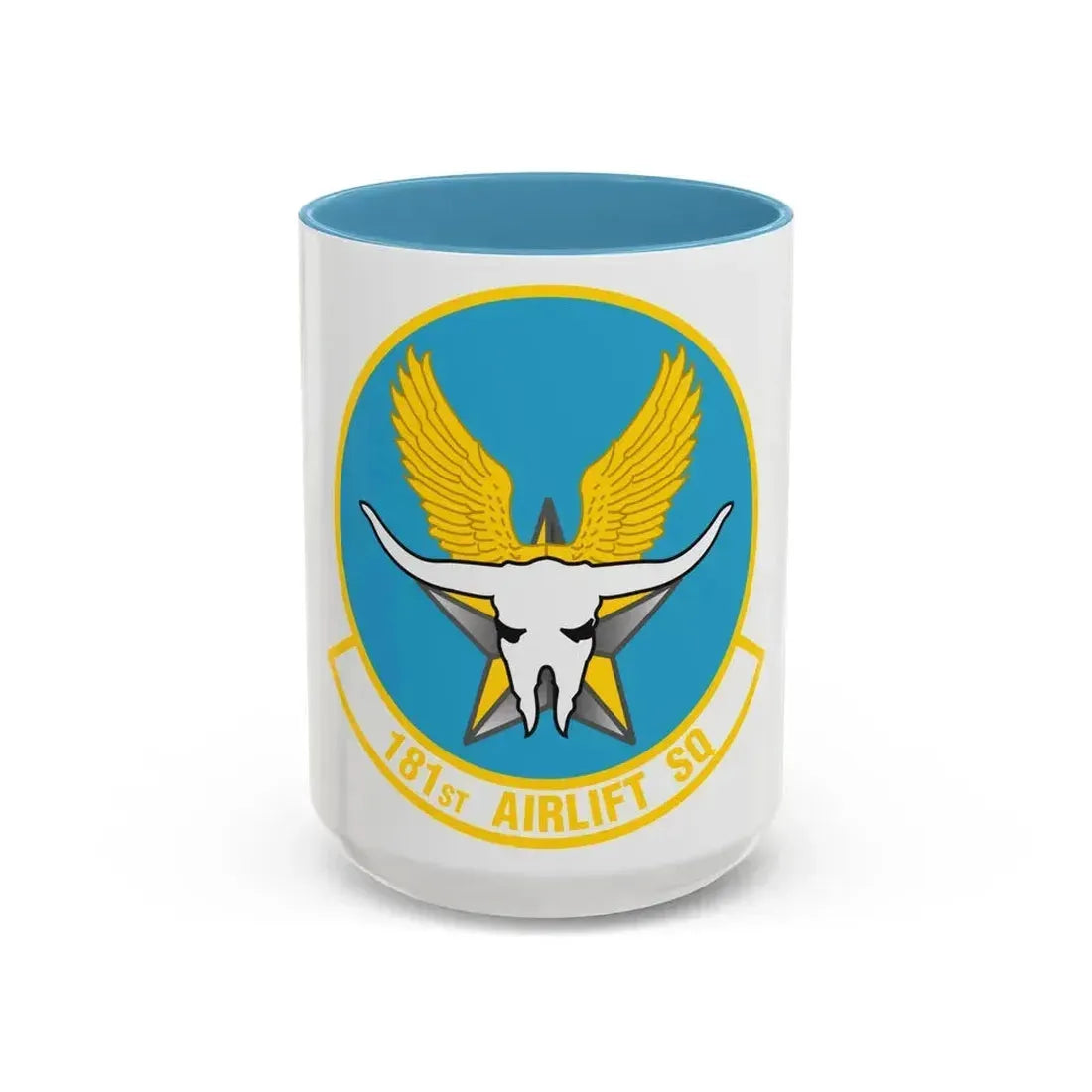 181 Airlift Squadron (U.S. Air Force) Accent Coffee Mug 15oz Light Blue - Go Mug Yourself