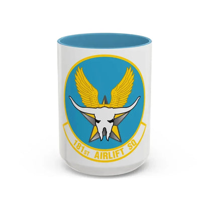 181 Airlift Squadron (U.S. Air Force) Accent Coffee Mug 15oz Light Blue - Go Mug Yourself
