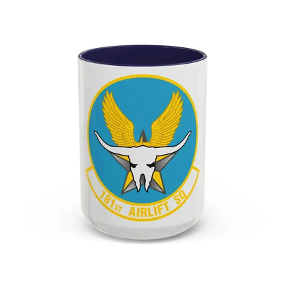181 Airlift Squadron (U.S. Air Force) Accent Coffee Mug 15oz Navy - Go Mug Yourself