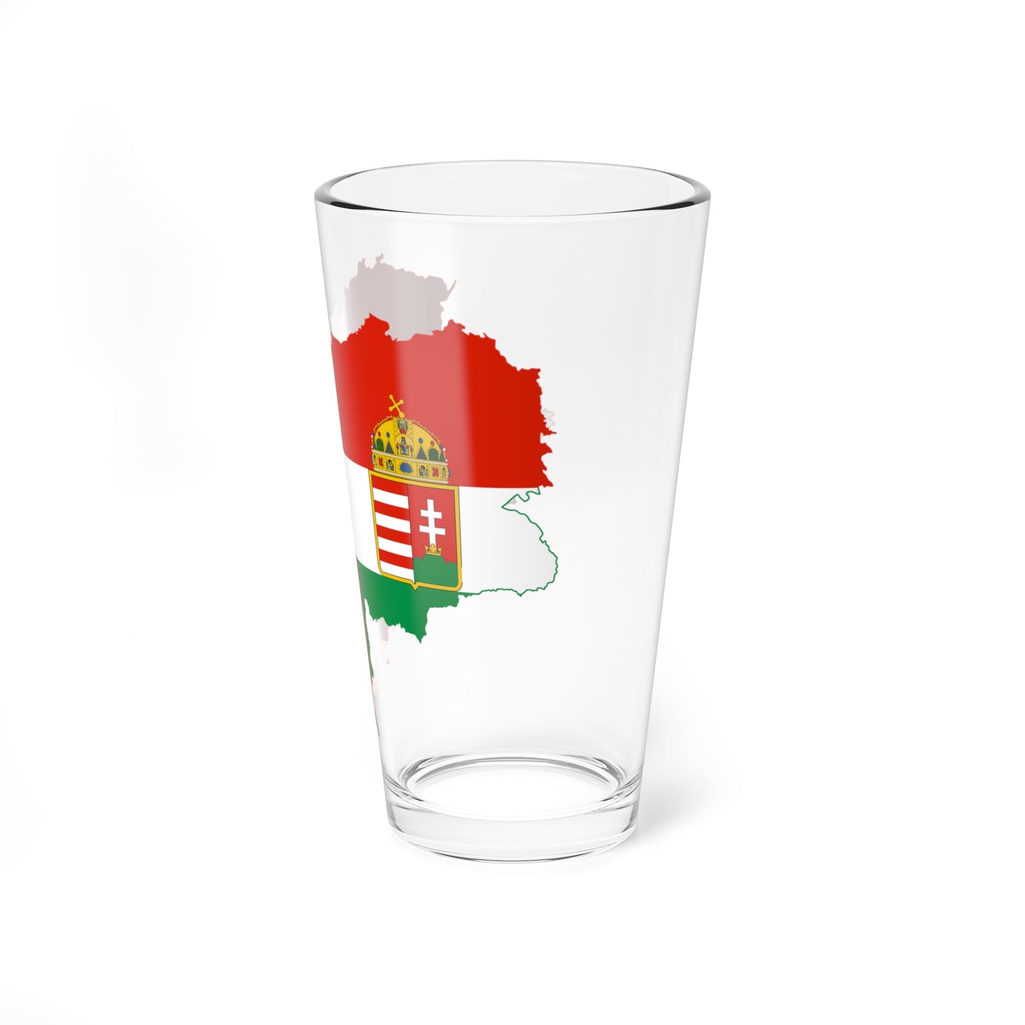 Flag map of the Austro-Hungarian Empire civil ensign (Hungary) Pint Glass 16oz
