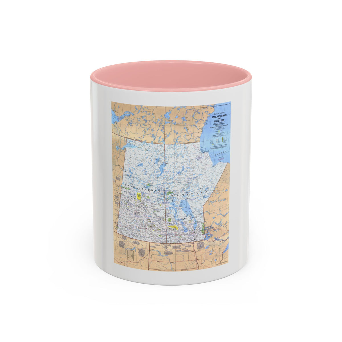 Canada - Saskatchewan & Manitoba (1979) (Map) Accent Coffee Mug