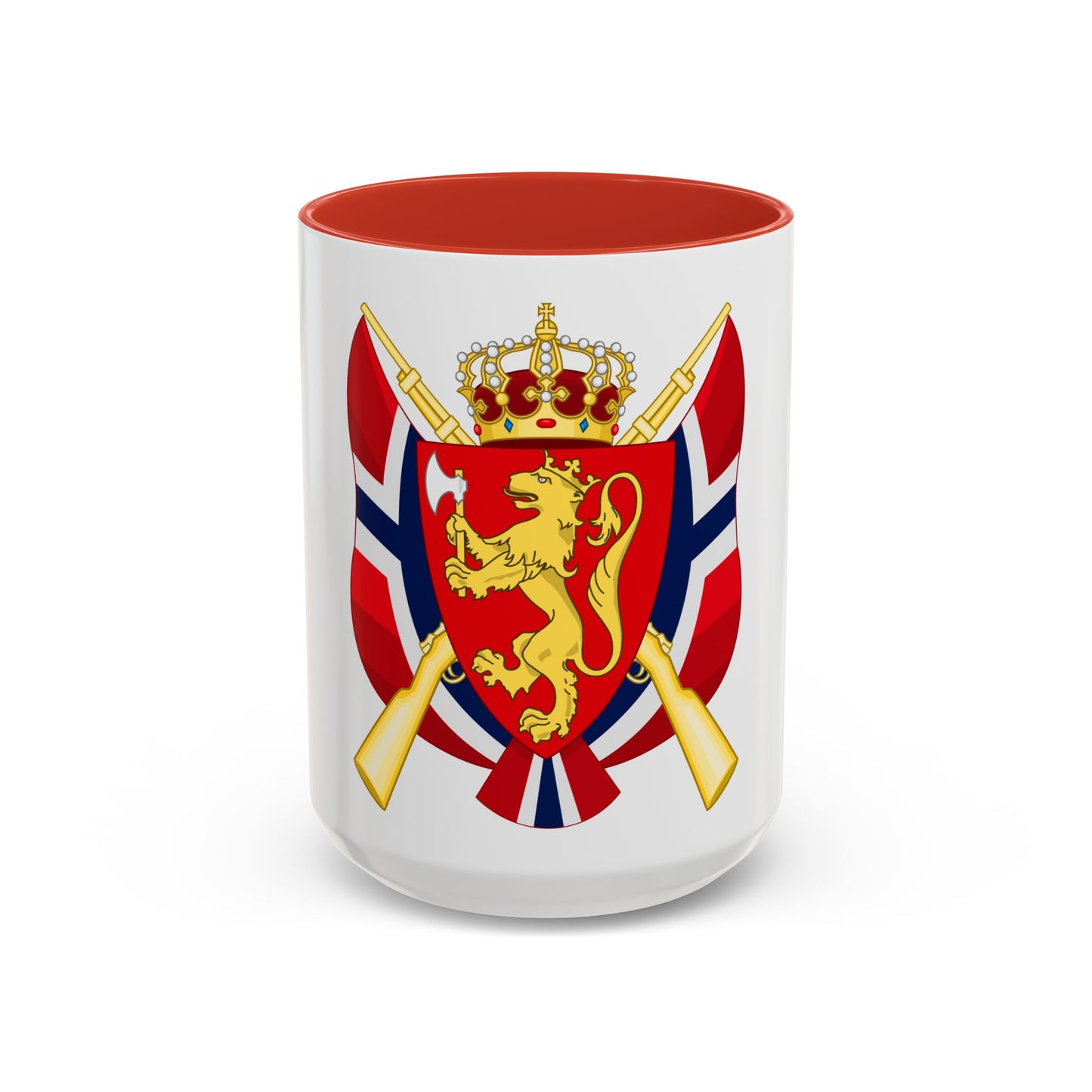 Coat of arms of the National Rifle Association of Norway - Accent Coffee Mug