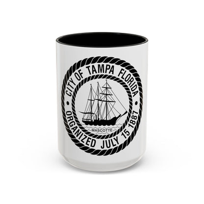 Seal of Tampa Florida - Accent Coffee Mug