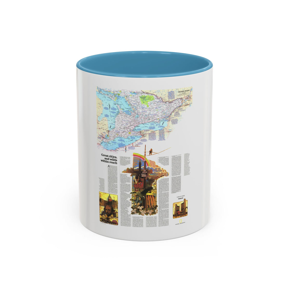 Canada - Ontario, Great Cities (1978) (Map) Accent Coffee Mug
