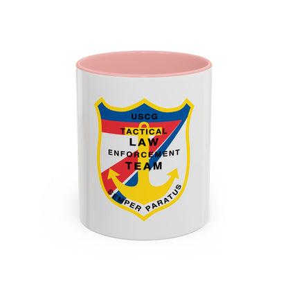 USCG Tactical Law Enforcement Team District 7 (U.S. Coast Guard) Accent Coffee Mug