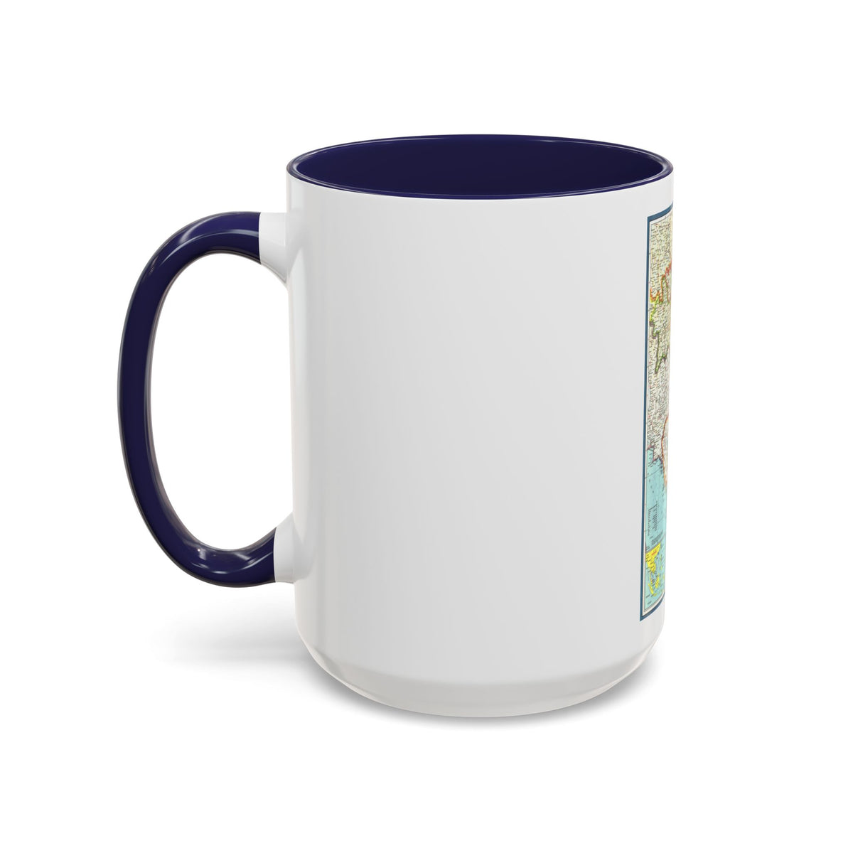 Asia - Viet Nam, Cambodia, Laos (1965) (Map) Accent Coffee Mug